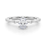 Round Single Row Lab Grown Diamond Engagement Ring - VS1 D/E/F | 14K & 18K Gold | 14K White Gold | Round Lab Diamond | Picasso Gold & Diamond Chicago