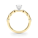 Round Single Row Lab Grown Diamond Engagement Ring - VS1 D/E/F | 14K & 18K Gold | 14K White Gold | Round Lab Diamond | Picasso Gold & Diamond Chicago