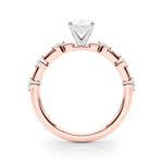 Round Single Row Lab Grown Diamond Engagement Ring - VS1 D/E/F | 14K & 18K Gold | 14K Yellow Gold | Round Lab Diamond | Picasso Gold & Diamond Chicago