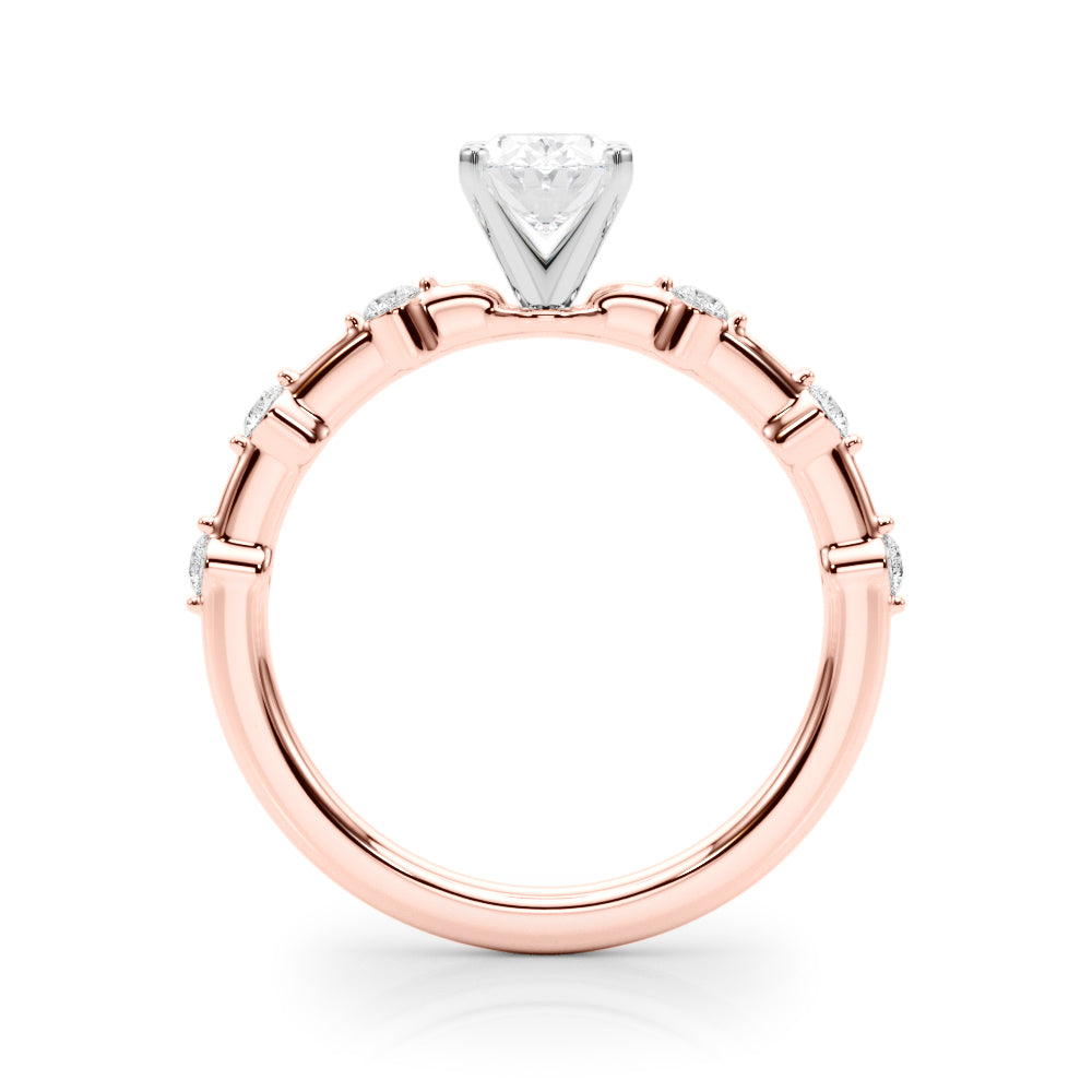 Round Single Row Lab Grown Diamond Engagement Ring - VS1 D/E/F | 14K & 18K Gold | 14K Yellow Gold | Round Lab Diamond | Picasso Gold & Diamond Chicago