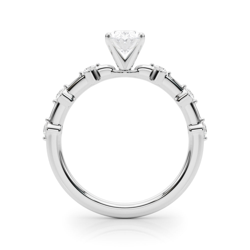 Round Single Row Lab Grown Diamond Engagement Ring - VS1 D/E/F | 14K & 18K Gold | 14K Yellow Gold | Round Lab Diamond | Picasso Gold & Diamond Chicago