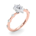 Round Single Row Lab Grown Diamond Engagement Ring - VS1 D/E/F | 14K & 18K Gold | Platinum | Round Lab Diamond | Picasso Gold & Diamond Chicago