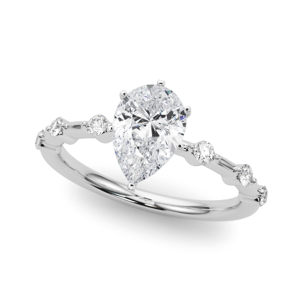 Round Single Row Lab Grown Diamond Engagement Ring - VS1 D/E/F | 14K & 18K Gold | Lab Grown Diamond Engagement Ring | Picasso Gold & Diamond | Chicago