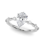 Round Single Row Lab Grown Diamond Engagement Ring - VS1 D/E/F | 14K & 18K Gold | Lab Grown Diamond Engagement Ring | Picasso Gold & Diamond | Chicago