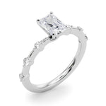 Round Single Row Lab Grown Diamond Engagement Ring - VS1 D/E/F | 14K & 18K Gold | 18K Yellow Gold | Round Lab Diamond | Picasso Gold & Diamond Chicago
