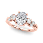 Oval Nature Inspired Lab Grown Diamond Engagement Ring - VS1 D/E/F | 14K & 18K Gold | 14K White Gold | Oval Lab Diamond | Picasso Gold & Diamond Chicago
