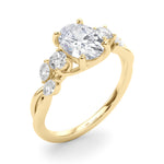 Oval Nature Inspired Lab Grown Diamond Engagement Ring - VS1 D/E/F | 14K & 18K Gold | 14K White Gold | Oval Lab Diamond | Picasso Gold & Diamond Chicago