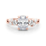 Oval Nature Inspired Lab Grown Diamond Engagement Ring - VS1 D/E/F | 14K & 18K Gold | 14K Yellow Gold | Oval Lab Diamond | Picasso Gold & Diamond Chicago