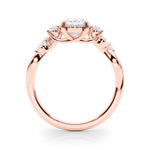 Oval Nature Inspired Lab Grown Diamond Engagement Ring - VS1 D/E/F | 14K & 18K Gold | 14K Rose Gold | Oval Lab Diamond | Picasso Gold & Diamond Chicago