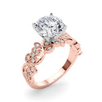 Round Nature Inspired Lab Grown Diamond Engagement Ring - VS1 D/E/F | 14K & 18K Gold | 14K Rose Gold | Round Lab Diamond | Picasso Gold & Diamond Chicago