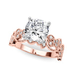 Round Nature Inspired Lab Grown Diamond Engagement Ring - VS1 D/E/F | 14K & 18K Gold | 18K White Gold | Round Lab Diamond | Picasso Gold & Diamond Chicago