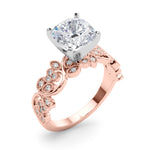 Round Nature Inspired Lab Grown Diamond Engagement Ring - VS1 D/E/F | 14K & 18K Gold | 18K Yellow Gold | Round Lab Diamond | Picasso Gold & Diamond Chicago