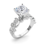 Round Nature Inspired Lab Grown Diamond Engagement Ring - VS1 D/E/F | 14K & 18K Gold | 18K Rose Gold | Round Lab Diamond | Picasso Gold & Diamond Chicago