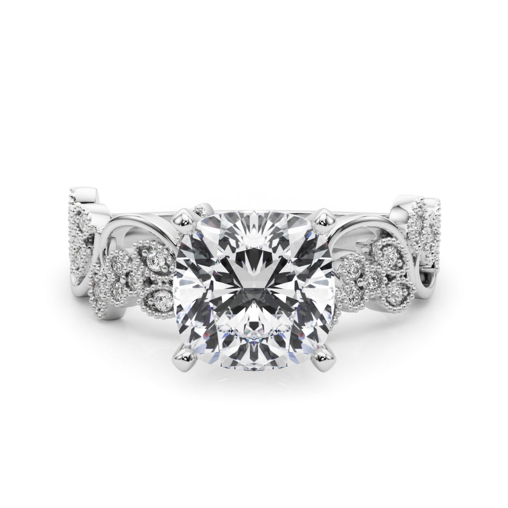 Round Nature Inspired Lab Grown Diamond Engagement Ring - VS1 D/E/F | 14K & 18K Gold | Lab Grown Diamond Engagement Ring | Picasso Gold & Diamond | Chicago