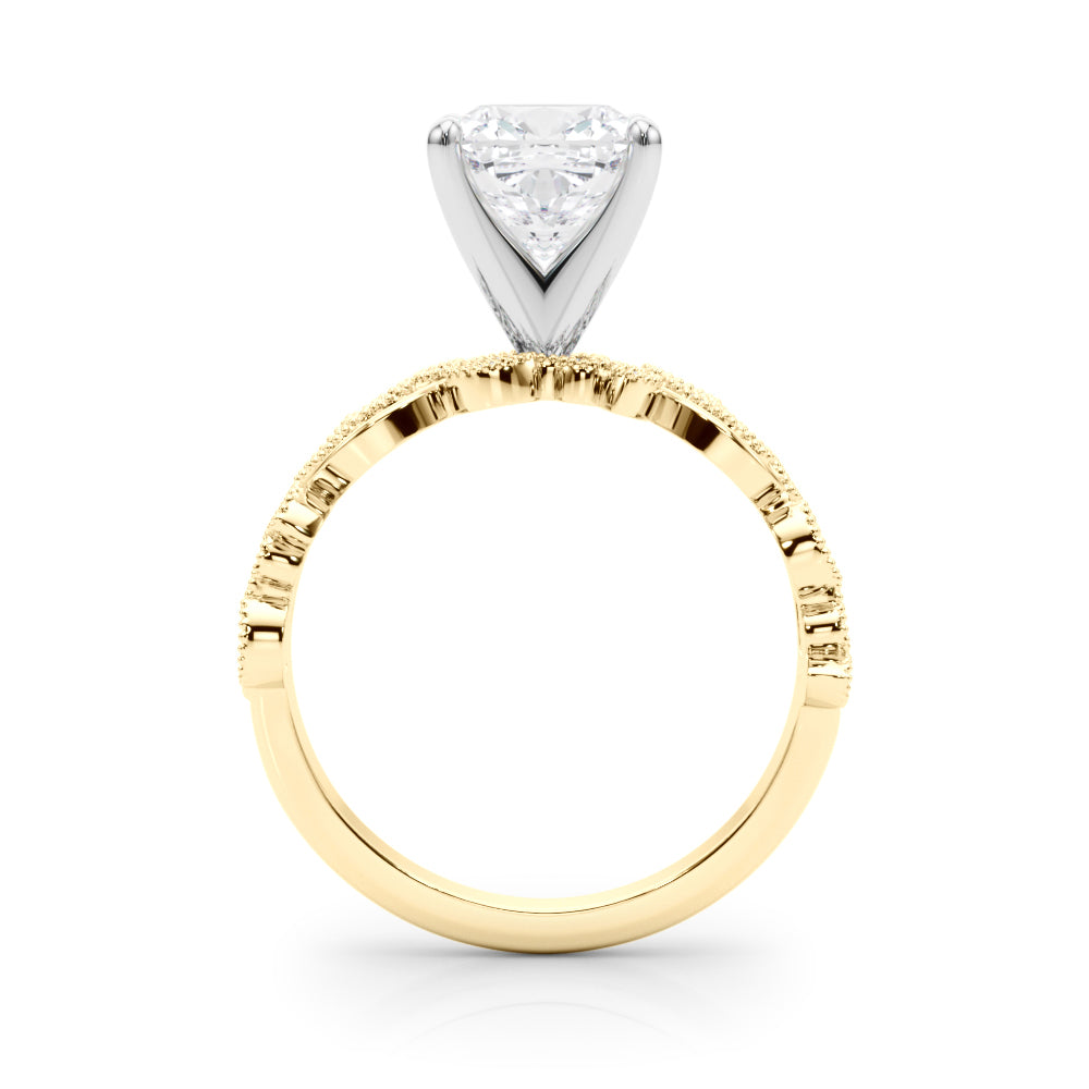 Round Nature Inspired Lab Grown Diamond Engagement Ring - VS1 D/E/F | 14K & 18K Gold | Lab Grown Diamond Engagement Ring | Picasso Gold & Diamond | Chicago