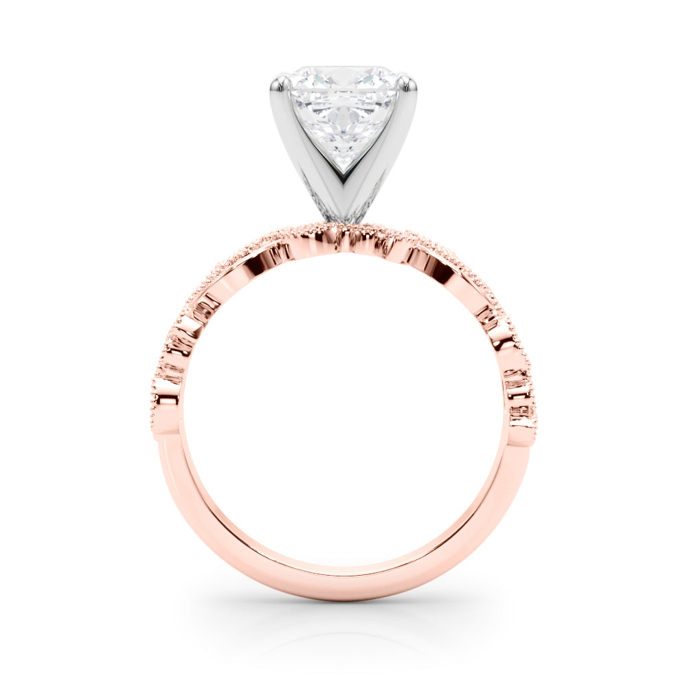 Round Nature Inspired Lab Grown Diamond Engagement Ring - VS1 D/E/F | 14K & 18K Gold | Lab Grown Diamond Engagement Ring | Picasso Gold & Diamond | Chicago