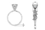 Round Nature Inspired Lab Grown Diamond Engagement Ring - VS1 D/E/F | 14K & 18K Gold | Lab Grown Diamond Engagement Ring | Picasso Gold & Diamond | Chicago