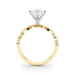 Round Nature Inspired Lab Grown Diamond Engagement Ring - VS1 D/E/F | 14K & 18K Gold | 18K White Gold | Round Lab Diamond | Picasso Gold & Diamond Chicago