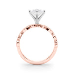 Round Nature Inspired Lab Grown Diamond Engagement Ring - VS1 D/E/F | 14K & 18K Gold | Platinum | Round Lab Diamond | Picasso Gold & Diamond Chicago