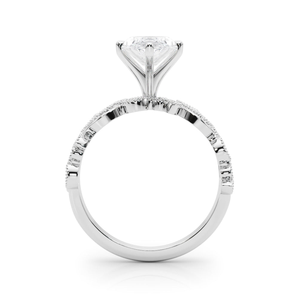 Round Nature Inspired Lab Grown Diamond Engagement Ring - VS1 D/E/F | 14K & 18K Gold | Lab Grown Diamond Engagement Ring | Picasso Gold & Diamond | Chicago