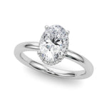 Oval Hidden Halo Lab Grown Diamond Engagement Ring - VS1 D/E/F | 14K & 18K Gold | 14K White Gold | Oval Lab Diamond | Picasso Gold & Diamond Chicago