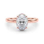Oval Hidden Halo Lab Grown Diamond Engagement Ring - VS1 D/E/F | 14K & 18K Gold | 14K Yellow Gold | Oval Lab Diamond | Picasso Gold & Diamond Chicago