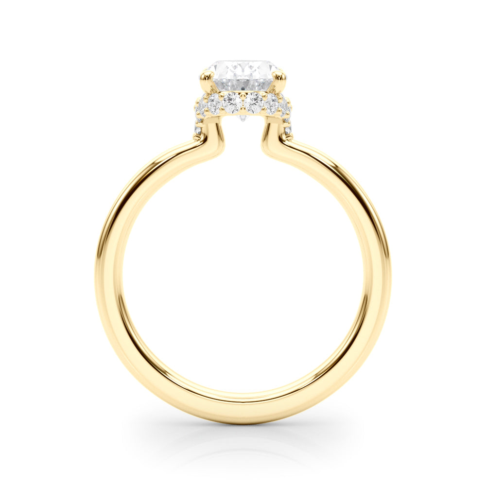 Oval Hidden Halo Lab Grown Diamond Engagement Ring - VS1 D/E/F | 14K & 18K Gold | 14K Rose Gold | Oval Lab Diamond | Picasso Gold & Diamond Chicago