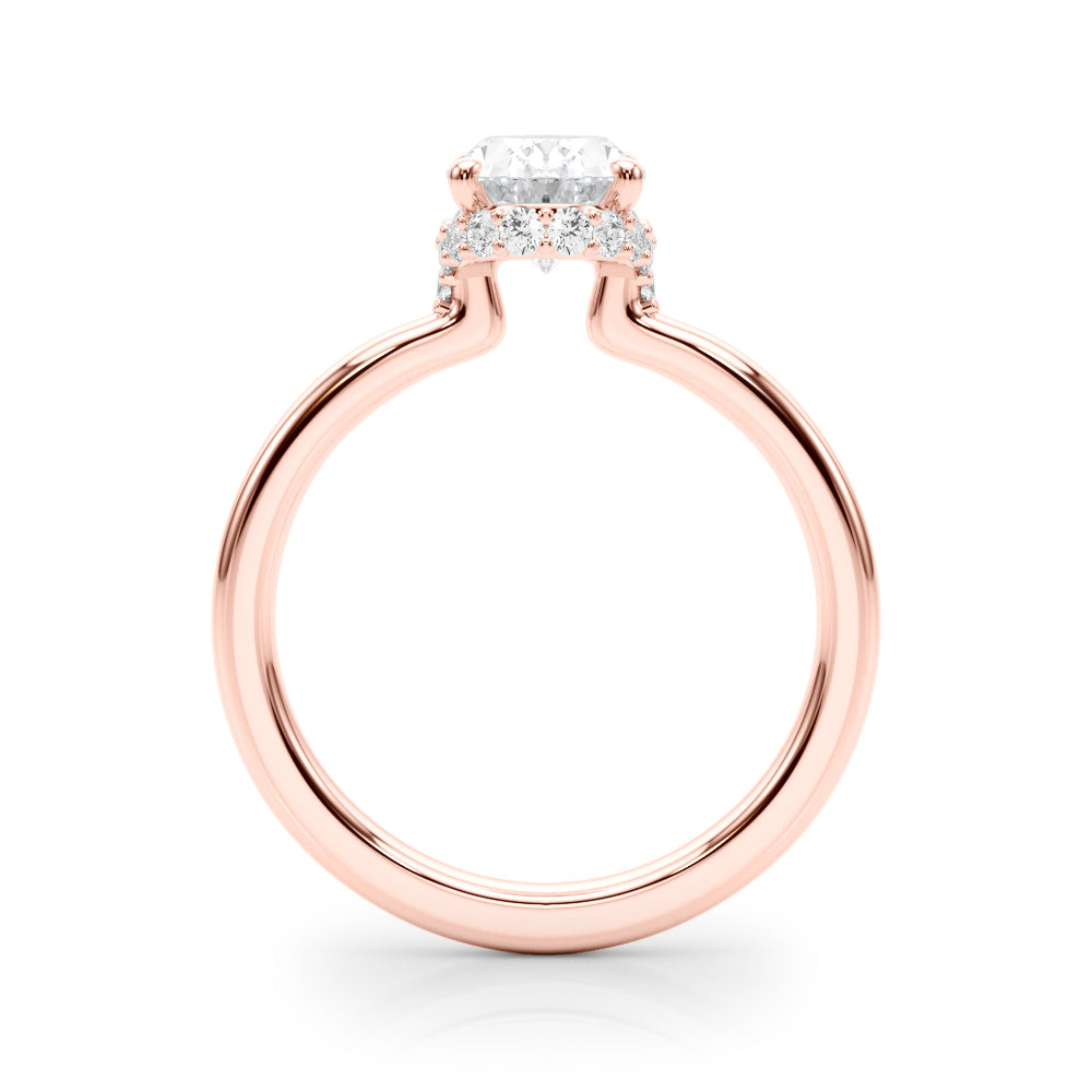 Oval Hidden Halo Lab Grown Diamond Engagement Ring - VS1 D/E/F | 14K & 18K Gold | 14K Rose Gold | Oval Lab Diamond | Picasso Gold & Diamond Chicago