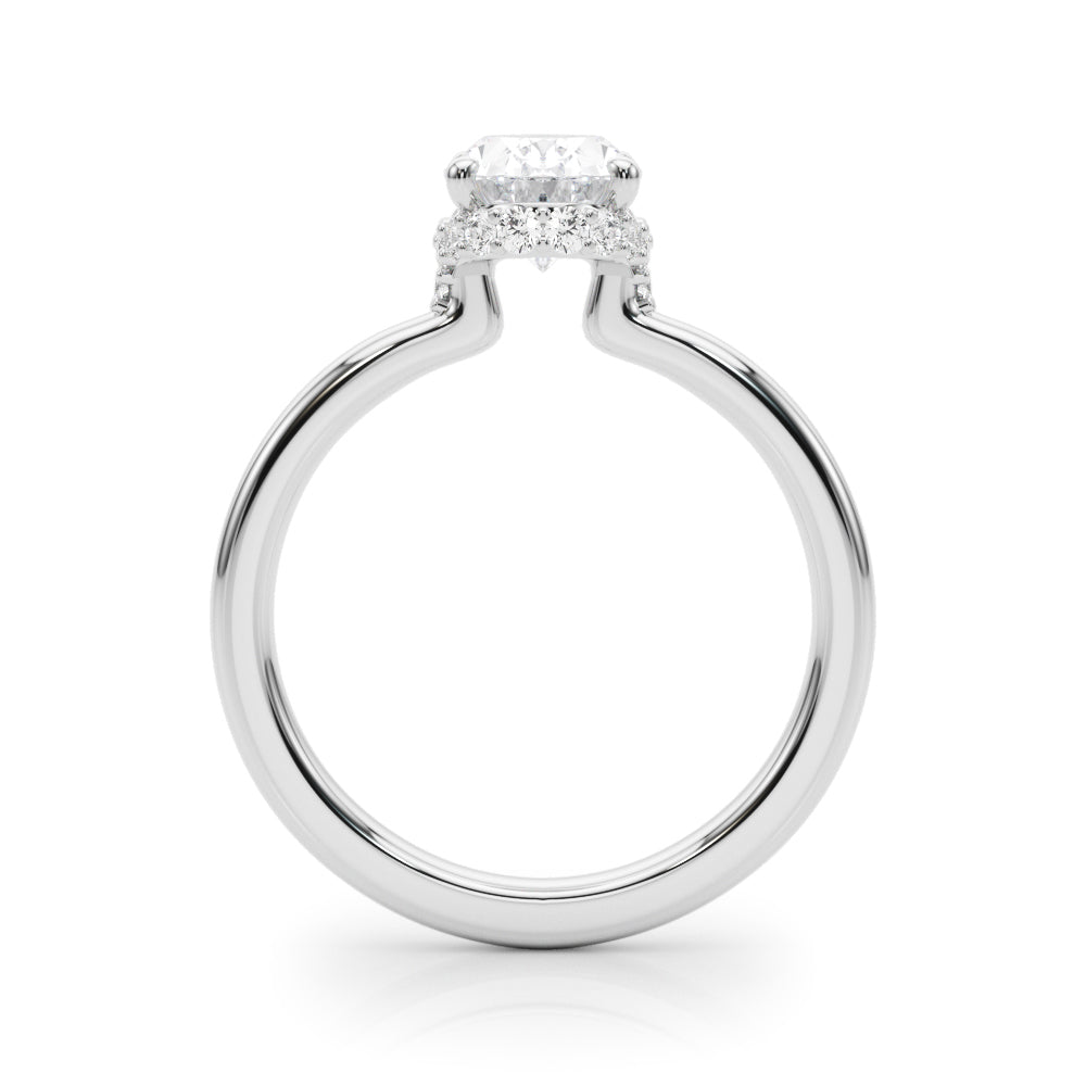 Oval Hidden Halo Lab Grown Diamond Engagement Ring - VS1 D/E/F | 14K & 18K Gold | 14K Rose Gold | Oval Lab Diamond | Picasso Gold & Diamond Chicago