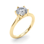 Round Nature Inspired Lab Grown Diamond Engagement Ring - VS1 D/E/F | 14K & 18K Gold | 14K White Gold | Round Lab Diamond | Picasso Gold & Diamond Chicago