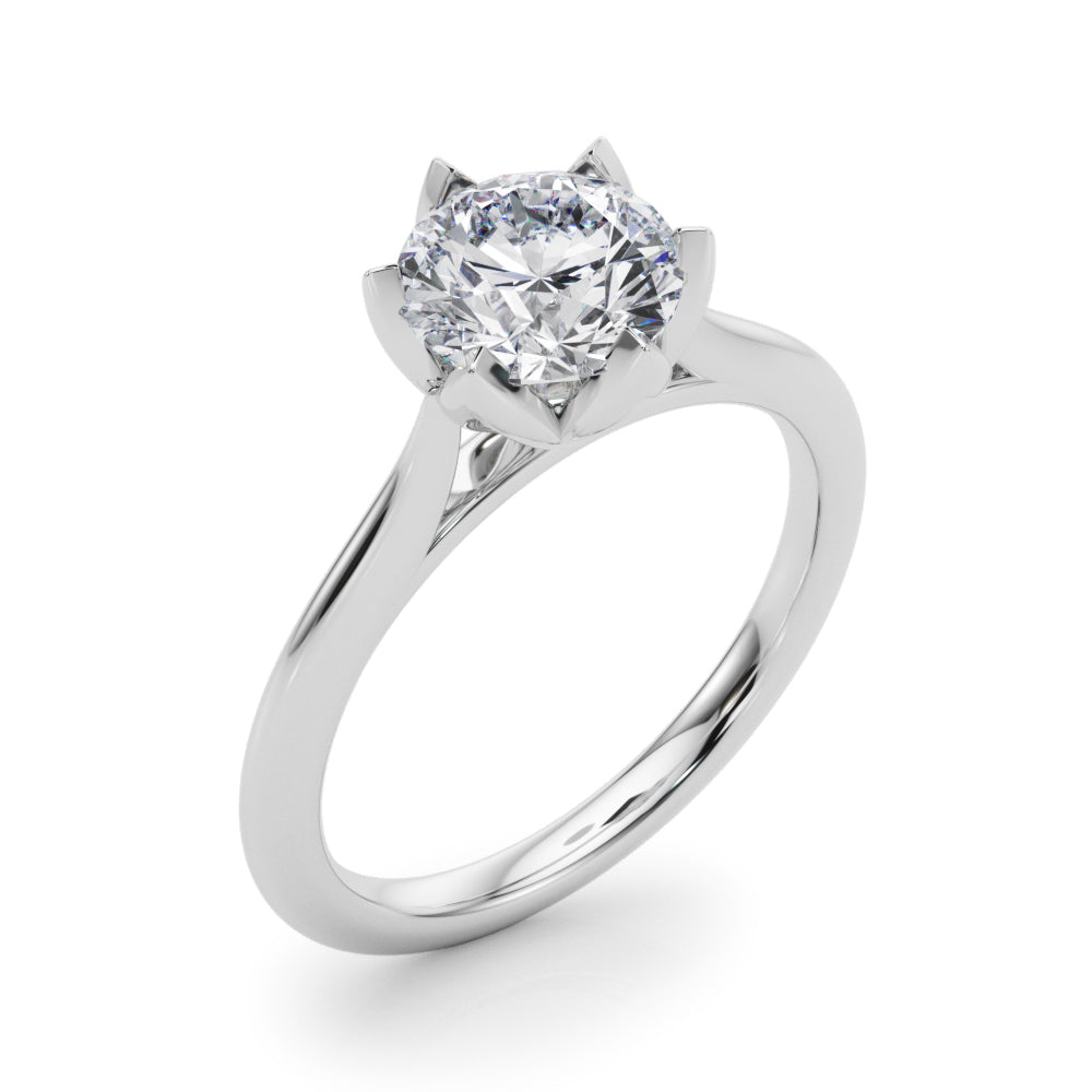 Round Nature Inspired Lab Grown Diamond Engagement Ring - VS1 D/E/F | 14K & 18K Gold | 14K Yellow Gold | Round Lab Diamond | Picasso Gold & Diamond Chicago