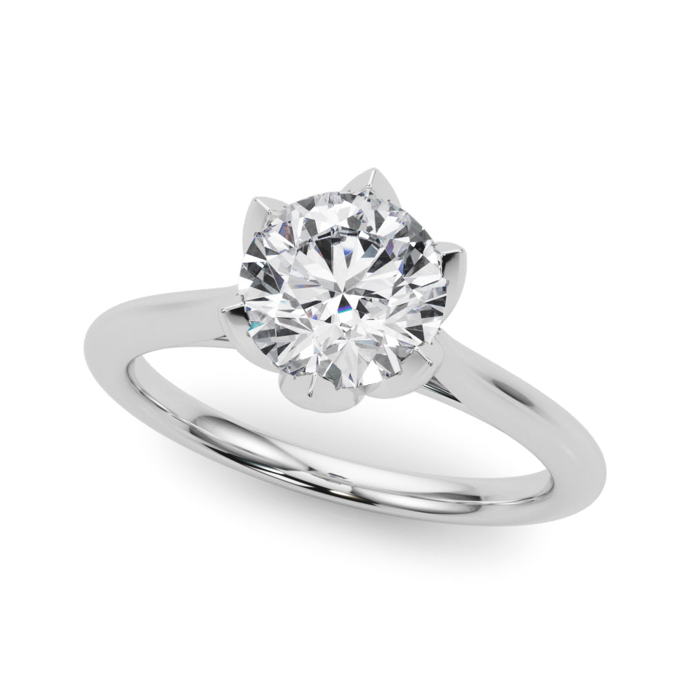 Round Nature Inspired Lab Grown Diamond Engagement Ring - VS1 D/E/F | 14K & 18K Gold | 14K White Gold | Round Lab Diamond | Picasso Gold & Diamond Chicago