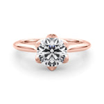 Round Nature Inspired Lab Grown Diamond Engagement Ring - VS1 D/E/F | 14K & 18K Gold | 14K Yellow Gold | Round Lab Diamond | Picasso Gold & Diamond Chicago