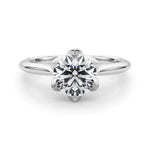 Round Nature Inspired Lab Grown Diamond Engagement Ring - VS1 D/E/F | 14K & 18K Gold | 14K Rose Gold | Round Lab Diamond | Picasso Gold & Diamond Chicago