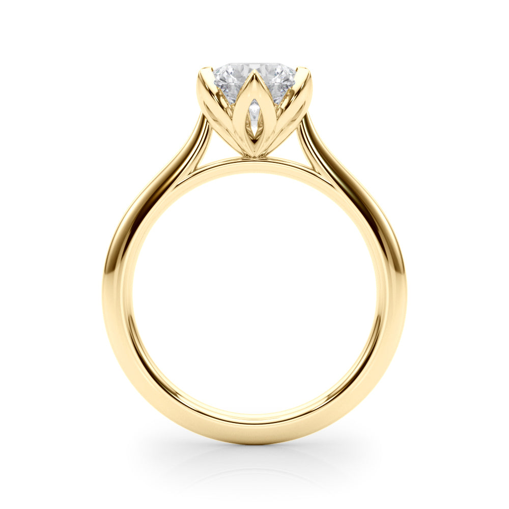 Round Nature Inspired Lab Grown Diamond Engagement Ring - VS1 D/E/F | 14K & 18K Gold | 14K Rose Gold | Round Lab Diamond | Picasso Gold & Diamond Chicago