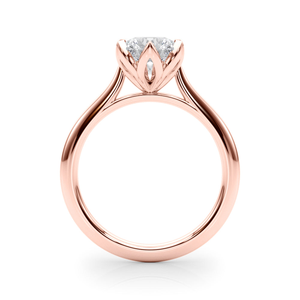Round Nature Inspired Lab Grown Diamond Engagement Ring - VS1 D/E/F | 14K & 18K Gold | 14K Rose Gold | Round Lab Diamond | Picasso Gold & Diamond Chicago
