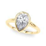 Pear Solitaire Lab Grown Diamond Engagement Ring - VS1 D/E/F | 14K & 18K Gold | 14K White Gold | Pear Lab Diamond | Picasso Gold & Diamond Chicago
