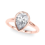 Pear Solitaire Lab Grown Diamond Engagement Ring - VS1 D/E/F | 14K & 18K Gold | 14K White Gold | Pear Lab Diamond | Picasso Gold & Diamond Chicago