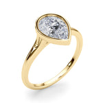 Pear Solitaire Lab Grown Diamond Engagement Ring - VS1 D/E/F | 14K & 18K Gold | 14K White Gold | Pear Lab Diamond | Picasso Gold & Diamond Chicago
