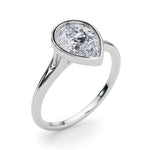 Pear Solitaire Lab Grown Diamond Engagement Ring - VS1 D/E/F | 14K & 18K Gold | 14K Yellow Gold | Pear Lab Diamond | Picasso Gold & Diamond Chicago