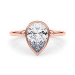 Pear Solitaire Lab Grown Diamond Engagement Ring - VS1 D/E/F | 14K & 18K Gold | 14K Yellow Gold | Pear Lab Diamond | Picasso Gold & Diamond Chicago