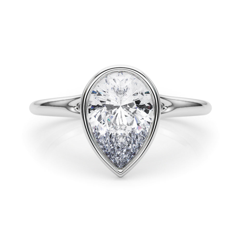 Pear Solitaire Lab Grown Diamond Engagement Ring - VS1 D/E/F | 14K & 18K Gold | 14K Rose Gold | Pear Lab Diamond | Picasso Gold & Diamond Chicago