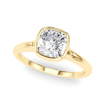 Cushion Solitaire Lab Grown Diamond Engagement Ring - VS1 D/E/F | 14K & 18K Gold | 14K White Gold | Cushion Lab Diamond | Picasso Gold & Diamond Chicago