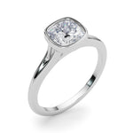 Cushion Solitaire Lab Grown Diamond Engagement Ring - VS1 D/E/F | 14K & 18K Gold | 14K Yellow Gold | Cushion Lab Diamond | Picasso Gold & Diamond Chicago