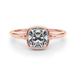 Cushion Solitaire Lab Grown Diamond Engagement Ring - VS1 D/E/F | 14K & 18K Gold | 14K Yellow Gold | Cushion Lab Diamond | Picasso Gold & Diamond Chicago