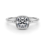 Cushion Solitaire Lab Grown Diamond Engagement Ring - VS1 D/E/F | 14K & 18K Gold | 14K Rose Gold | Cushion Lab Diamond | Picasso Gold & Diamond Chicago