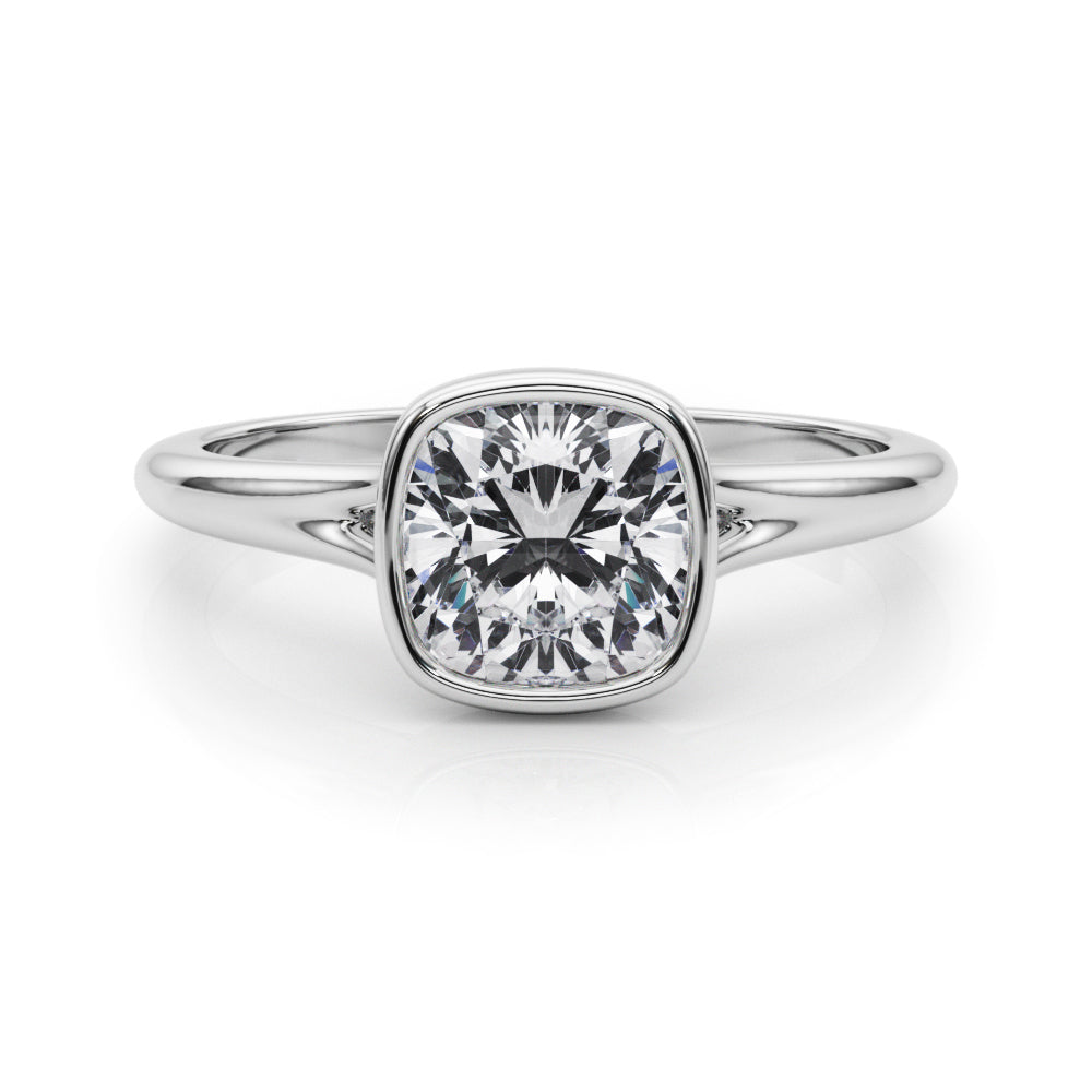 Cushion Solitaire Lab Grown Diamond Engagement Ring - VS1 D/E/F | 14K & 18K Gold | 14K Rose Gold | Cushion Lab Diamond | Picasso Gold & Diamond Chicago