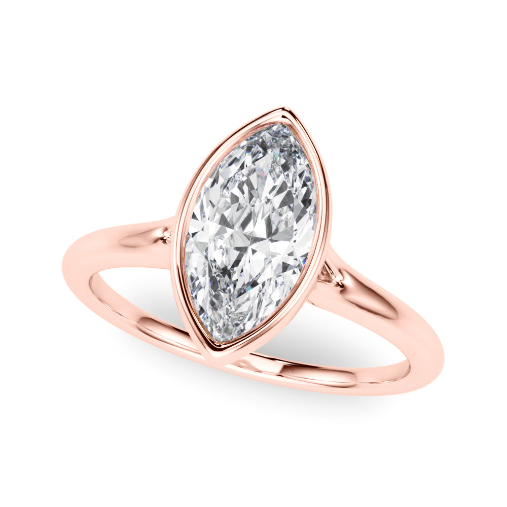 Marquise Solitaire Lab Grown Diamond Engagement Ring - VS1 D/E/F | 14K & 18K Gold | 14K White Gold | Marquise Lab Diamond | Picasso Gold & Diamond Chicago