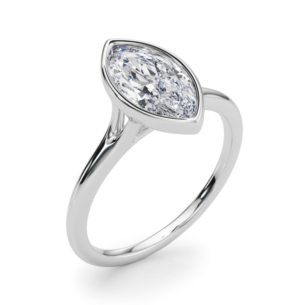 Marquise Solitaire Lab Grown Diamond Engagement Ring - VS1 D/E/F | 14K & 18K Gold | 14K Yellow Gold | Marquise Lab Diamond | Picasso Gold & Diamond Chicago