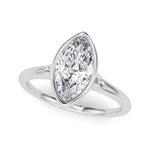 Marquise Solitaire Lab Grown Diamond Engagement Ring - VS1 D/E/F | 14K & 18K Gold | 14K White Gold | Marquise Lab Diamond | Picasso Gold & Diamond Chicago